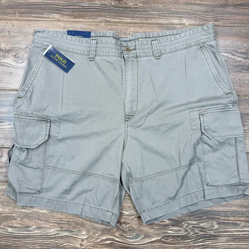 Polo Ralph Lauren Mens Size 44B Cargo Shorts Green Cotton Utility NWT